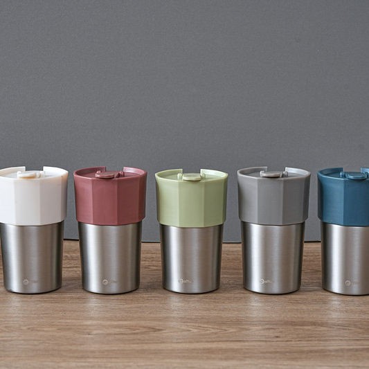 Caneca de café isolada de parede dupla de aço inoxidável 10 onças